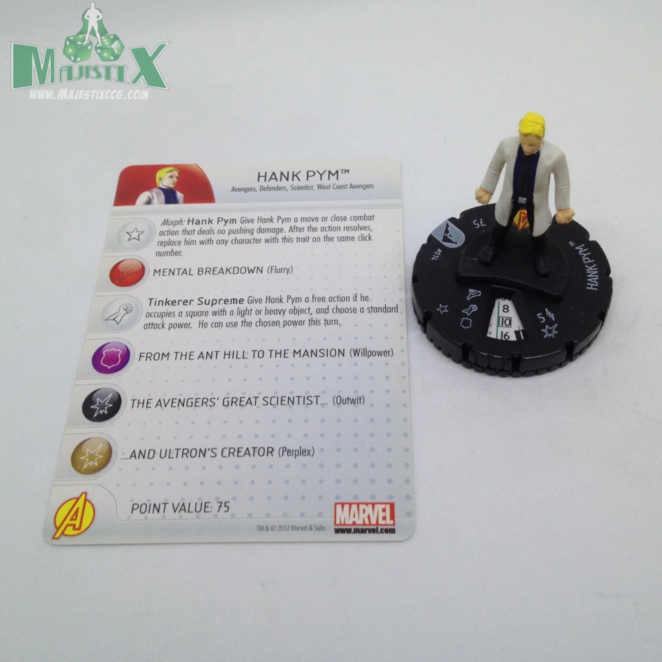 Heroclix Chaos War set Hank Pym #014 Common figure w/card! - Image 1 of 1