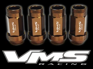 VMS RACING 20PC 48MM PREMIUM EXTENDED WHEEL ALUMINUM LUG NUTS 12X1.5 BRONZE BZ3 - Picture 1 of 7