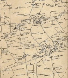 Colts Neck Vanderburg Hillsdale NJ 1873 Maps with Homeowners Names Shown - Picture 1 of 4