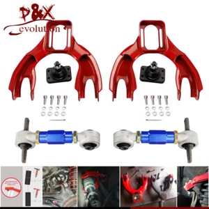 Front Upper Control Arm w/Adjustable Camber Kit For Honda Civic Acura Integra - Picture 1 of 9