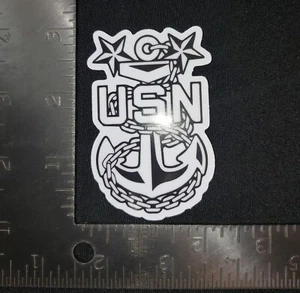 3 inch MASTER CHIEF PETTY OFFICER MCPO USN NAVY E-9 STICKER - Picture 1 of 4