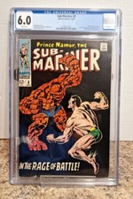 Sub-Mariner 8 CGC 6.0, WHITE pages 1968 Marvel Comics, KEY BATTLE COVER!