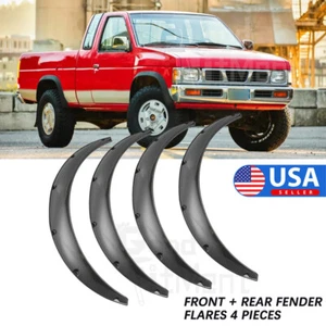 4X Carbon Fender Flare Flexible Wide Wheel Arches Body Kits For Nissan D21 SE XE - Picture 1 of 12
