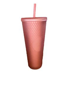 NEU Starbucks 2022 Soft Touch Pink Lemonade Studded Venti 24oz Tumbler Cold Cup - Bild 1 von 5