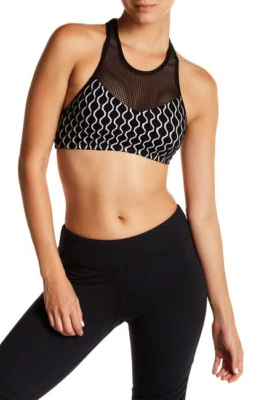 Sujetador deportivo Trina Turk Geo Knit negro M mediano Foto 1 de 2