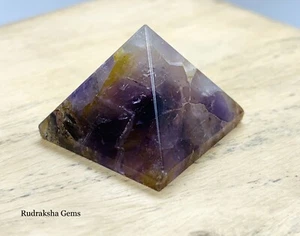 REIKI ENERGY CHARGED AMETHYST  POWER NATURAL HEALING CRYSTAL STONE PYRAMID UK  - Picture 1 of 3