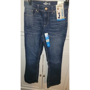 Jordache Girls Bootcut Jeans Mid Rise Stretch Adjustable Waist Size 12 - Picture 1 of 4