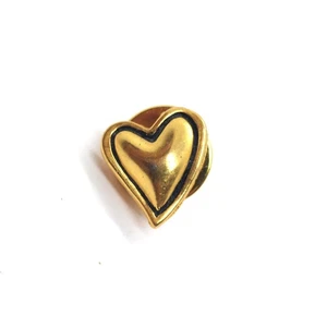 Simple Puffy Heart Love Lapel Pin Valentine Sweetheart Friendship Jewelry VTG - Picture 1 of 3