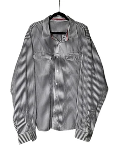 Blaues Marithe Francois Girbaud Vintage Langarmhemd mit Knopfleiste, Herren XXXL - Bild 1 von 6
