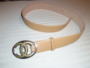AUTÉNTICO CINTURÓN ITALIANO Chanel cuero caviar bronceado - 95/38 - Imagen 1 de 10