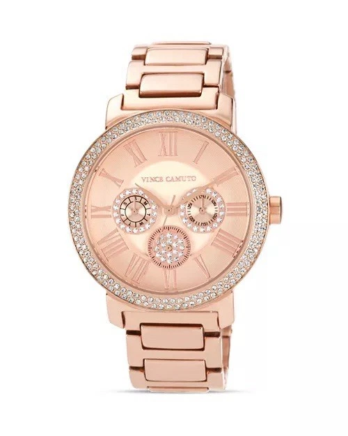 Relógio feminino Vince Camuto ouro rosa VC/500RGRG precisa de bateria - Imagem 1 de 1