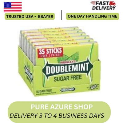 DOUBLEMINT 口香糖 35 粒无糖 MegaPack 4.7 盎司 - 6 件装 — 第 1/2 张图片