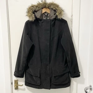 ROHAN Women’s Northern Lights Parka Coat M Brown Corduroy Fleece Liner Outdoor - Picture 1 of 24