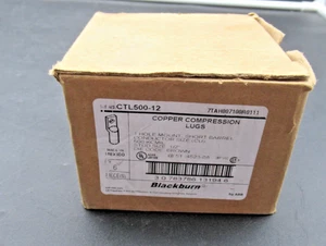 6 Stück ABB Blackburn CTL500-12 Kupfer 1-Loch Lug kurzer Lauf 500 1/2B braun NEU - Bild 1 von 6