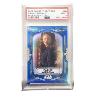 Topps Star Wars 2022 Finest Chrome Blue Refractor Padme Amidala /150 PSA 9 POP 8 - Picture 1 of 2