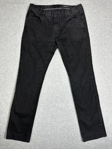 Pantalones de mezclilla John Varvatos U.S.A. Bowery para hombre 32x31 negros elásticos calce ajustado - Imagen 1 de 12