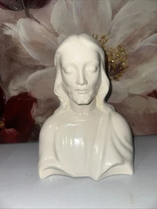 Vintage Holland Mold White Ceramic Jesus Bust Statue Figurine 10” - Picture 1 of 5