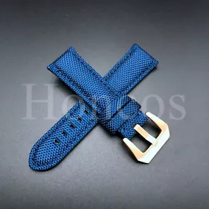 Correa de reloj de lona azul para relojes Panerai PAM 22/24/26 mm - Imagen 1 de 4