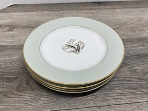 Set 4 piccoli piatti Noritake Carlisle 5544 fiori bordo oro - Made in Japan - Foto 1 di 13