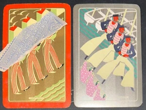 EN261 Swap Playing Cards 2 VINTAGE ENGLISH NAMED PAIR KENTUCKY & HORNPIPE - Picture 1 of 1