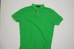 Mens Polo Ralph Lauren Green Polo Shirt Large L EUC - Picture 1 of 5