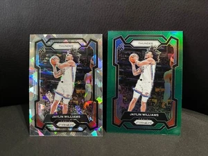 2023-24 Panini Prizm Cracked Ice / Green Jaylin Williams Prizms #214 Thunder - Foto 1 di 2