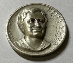 SILVER HELEN KELLER ALABAMA MEDALLIC ART CO N.Y. SILVER 999 FINE MEDAL - Bild 1 von 5