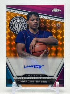 2023-24 Topps Chrome Marcus Sasser Certified Auto RC #CRA-MS SP Orange /25 - Picture 1 of 2