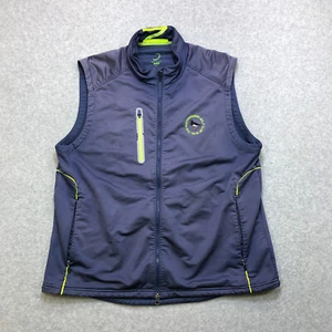 Zero Restriction Vest Men's Extra Large Blue Full Zip Golf Performance Rain Logo - Picture 1 of 13
