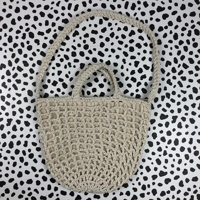 MADEWELL DEFECTED The Crocheted Shoulder Bag Antique Cream AH772 crochet - Image 1 of 4