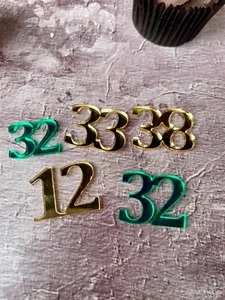 Personalised Acrylic Number Cake Topper | Multiple Colours |Cake Decoration - Picture 1 of 14