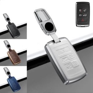 Alloy Leather Car Key Fob Case Cover For Land Rover Range Rover Sport Discovery - Picture 1 of 13