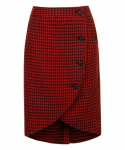 ALICE'S PIG Women's Red/Black Wendy's Wrap Skirt AP064 US 4 NWT - Picture 1 of 2