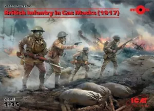 ICM Models 1/35 British Infantry in Gas Masks 1917 (4) ICM35703 - Picture 1 of 1