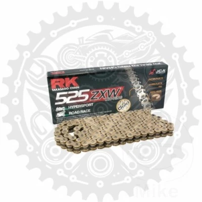 Nueva cadena de anillo RK XW dorada 525 ZXW 122 para Yamaha FZ8 800 SA Fazer ABS Foto 1 de 4