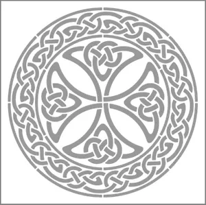 8"x8" Clear Plastic Stencil - Celtic Knot Viking Shield (SD317)***** - Picture 1 of 2