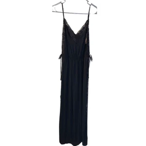 Victoria's Secret Women's Lace Trim Maxi Slip Dress Size XS NEW Black Lingerie - Picture 1 of 11