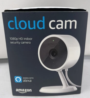 Amazon Cloud Cam Indoor Security Camera works with Alexa White - Image 1 of 4