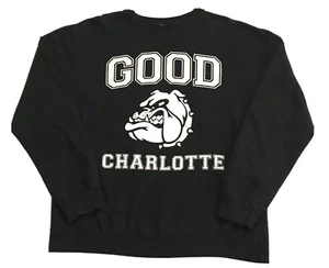 Good Charlotte Rock Band Bulldog Black Crewneck Sweater Size M Medium 22 x 27 - Picture 1 of 4