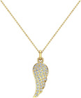 Angel Wings 14K Gold Diamond Necklaces for Women-Girls Charm W/O Chain Gift Box