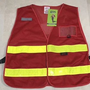  GSS 3111-3119 Mehrzweck Utility Sicherheitsweste hohe Sichtbarkeit rot Neu mit Etikett - Bild 1 von 8