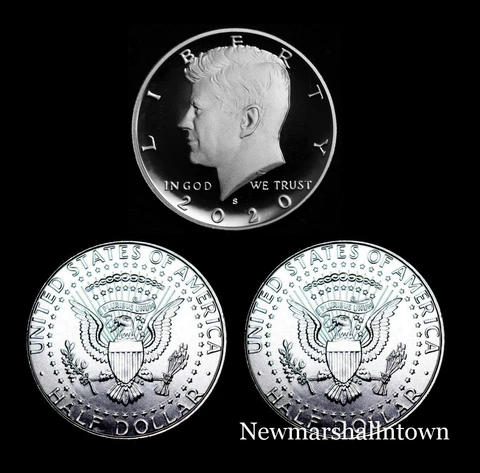 2020 P+D+S Kennedy Half Dollar Mint Proof Set ~ Proof and PD from Mint Rolls Cover