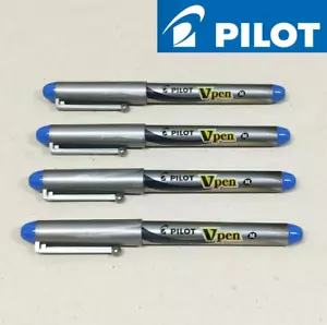 4 x PILOT V-Pen Disposable Fountain Pen Blue 0.5mm Medium SVP-4M 624892 - Picture 1 of 7