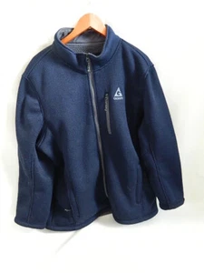 Mens GERRY Blue Knitted Fleece Cardigan Jacket Sweater ZIpper Sweatshirt Sz. XXL - Picture 1 of 4