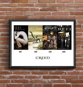Creed - Discography - Multi Album Art Print Poster - Great Christmas Gift - Picture 1 of 12