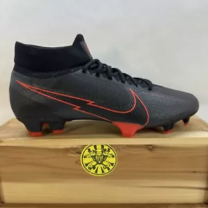 Nike Mercurial Superfly 7 Pro FG Black/Red Soccer Cleats AT5382-060 Men Size 8 - Picture 1 of 10