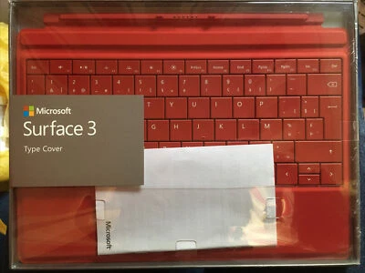 Microsoft Surface 3 Type Cover/Keyboard Red AZERTY (FRENCH LAYOUT) - NEW - Image 1 of 2