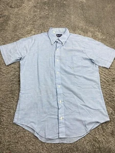 Vtg Dee Cee Shirt Men Large 16.5 Tall Heather Blue Western Button Up Made In USA - Picture 1 of 10
