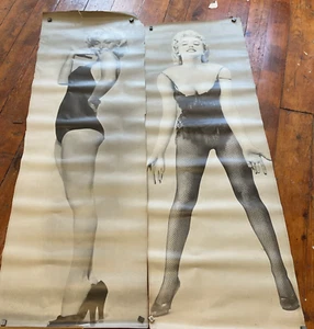 Vintage Paar 1976 Marilyn Monroe Türposter 26,5"x74" groß Hollywood Kunst - Bild 1 von 17