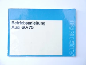 Manual de instrucciones Audi 60 / L / Export 2/4 puertas variante + 75 L, edición 12/1971 - Imagen 1 de 2
